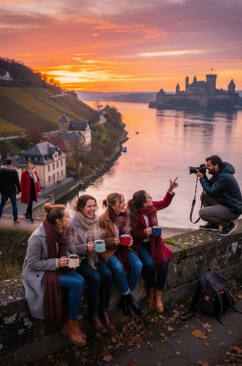 Detailaufnahme eines Schlossportals mit kunstvollen Verzierungen und erklärender Beschilderung für Besucher.